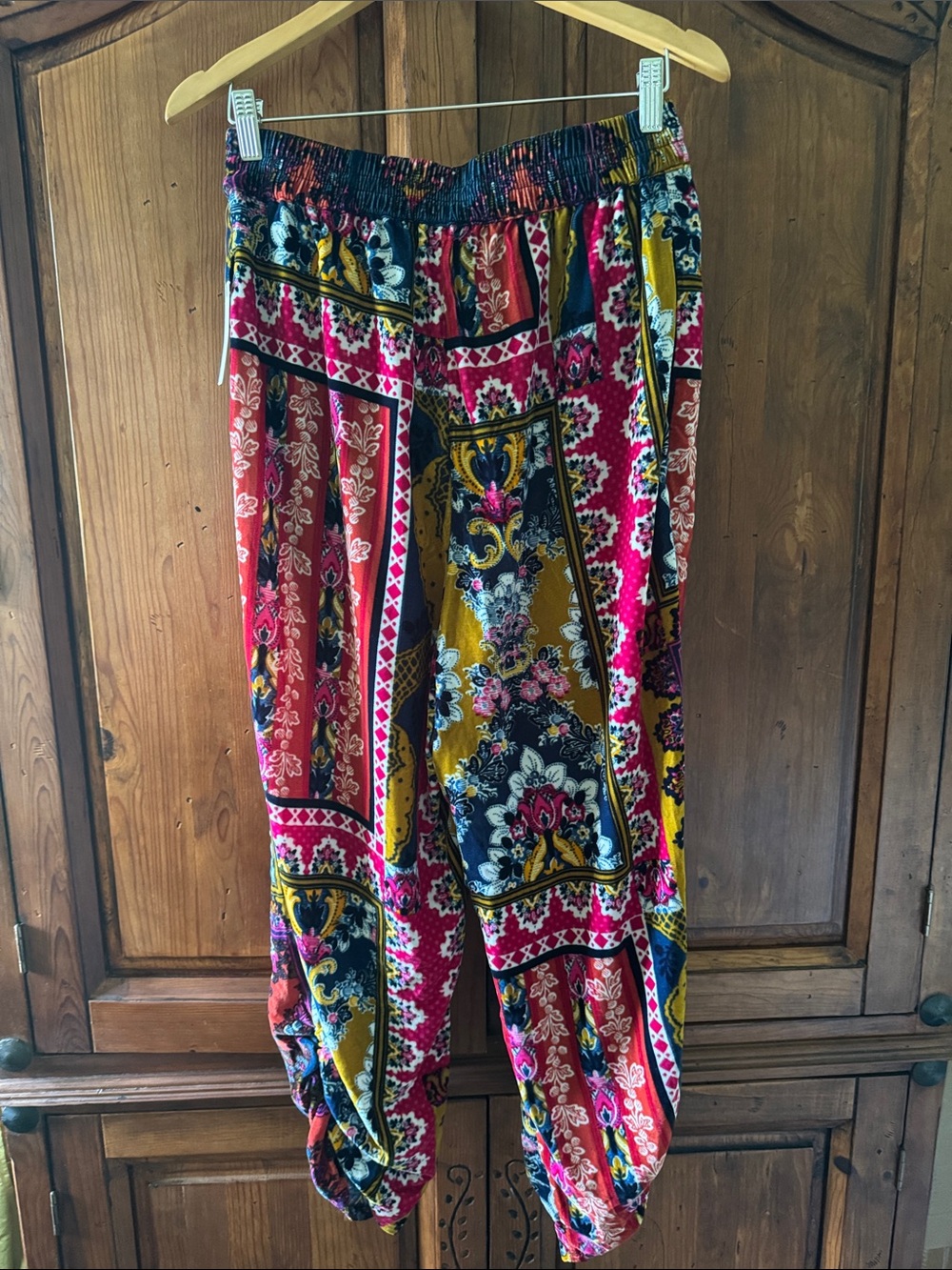 NWT BY ANTHROPOLOGIE MULTI COLOR BOHO PRINT HAREM PANTS SIZE S - Picture 11 of 15